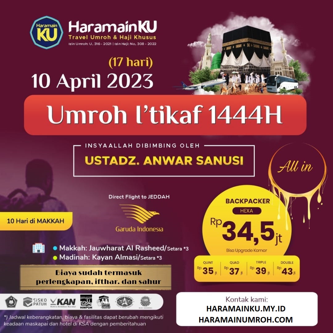 umroh ramadhan 2023 BACKPACKER BACTH 2