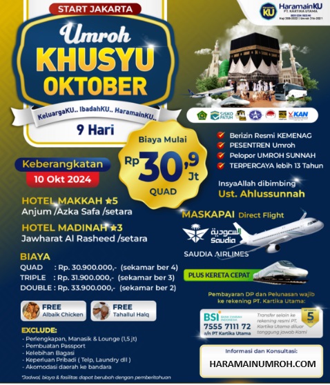 Umroh Khusyuk Oktober 2024