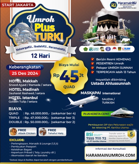 umroh plus turki 2024