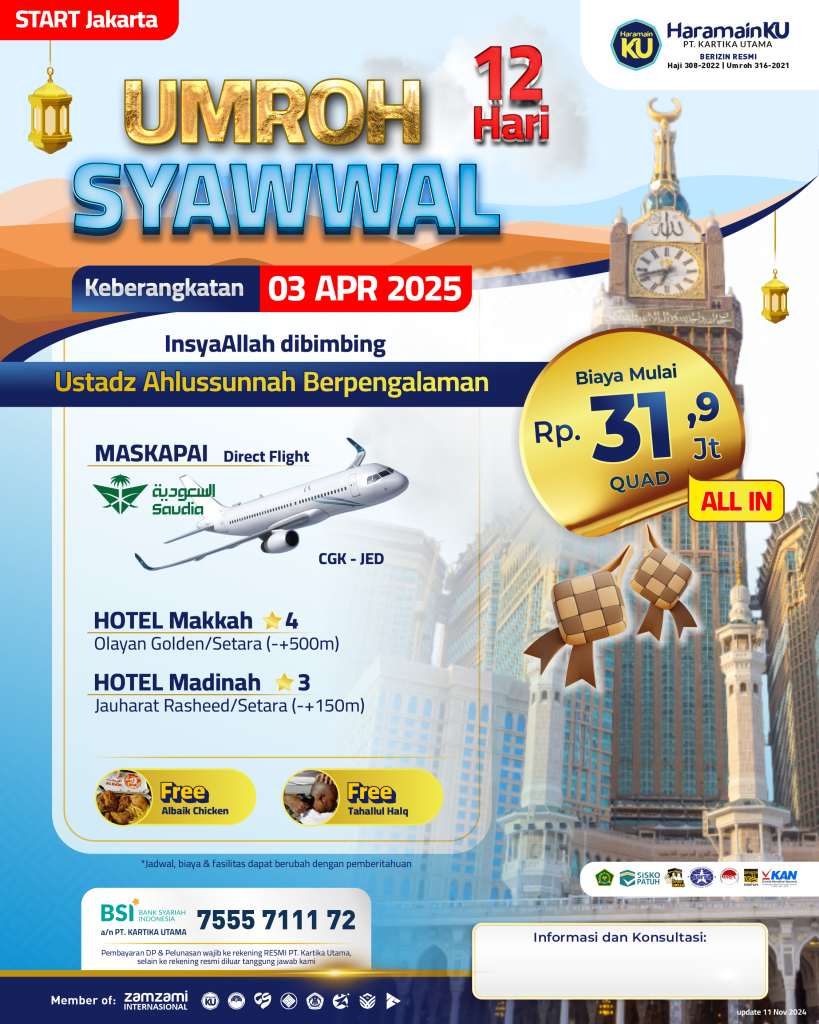 Umroh Syawal 2025 12 hari