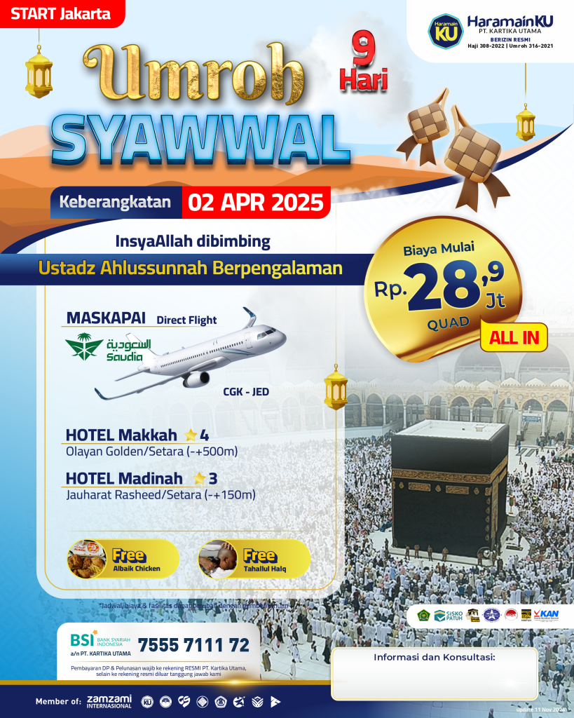 Umroh Syawal 2025 9 hari
